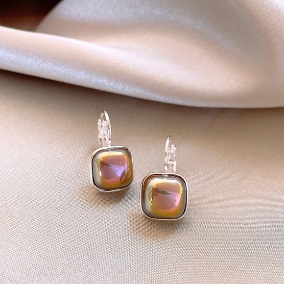 GOLICC Polar Color Square Ear Buckle Earrings - Picture 11 of 12